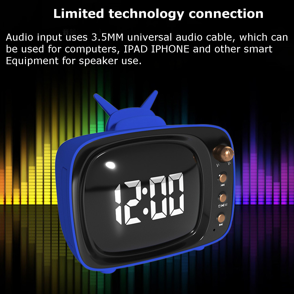 Portable-Retro-Speaker-TV-Design-Mobile-Phone-Holder-Stand-bluetooth-Alarm-Clock-1632092-3