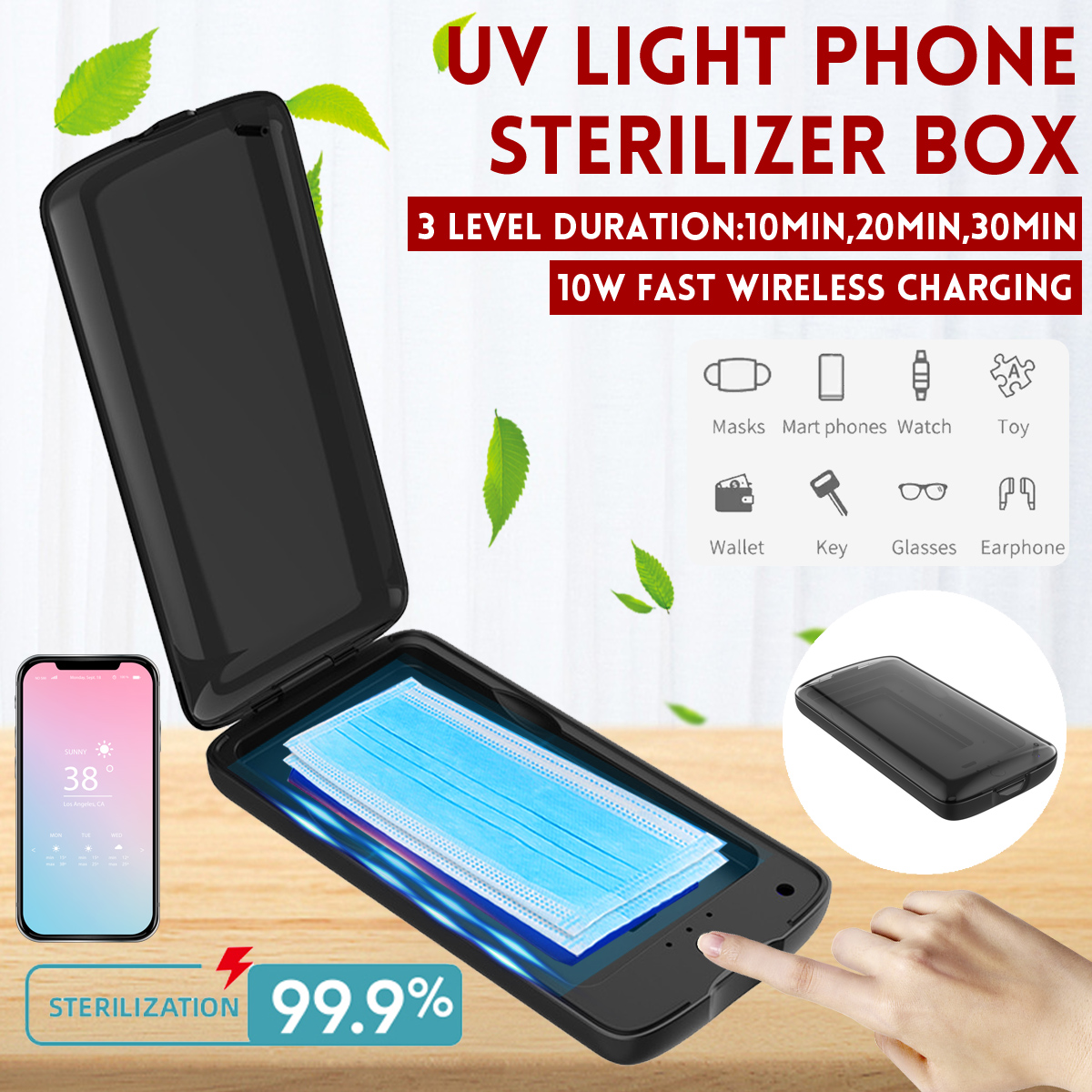 UV-Light-Phone-Sterilizer-Box-270-285nm-Mobile-Phones-Cleaner-Disinfection-Box-1673946-2