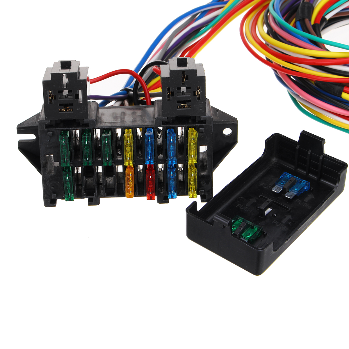 14-Circuit-Universal-Wiring-Harness-Bumper-Wire-Kit-12V-Durability-Car-Hot-Rod-Street-Rod-XL-Wires-1556783-8