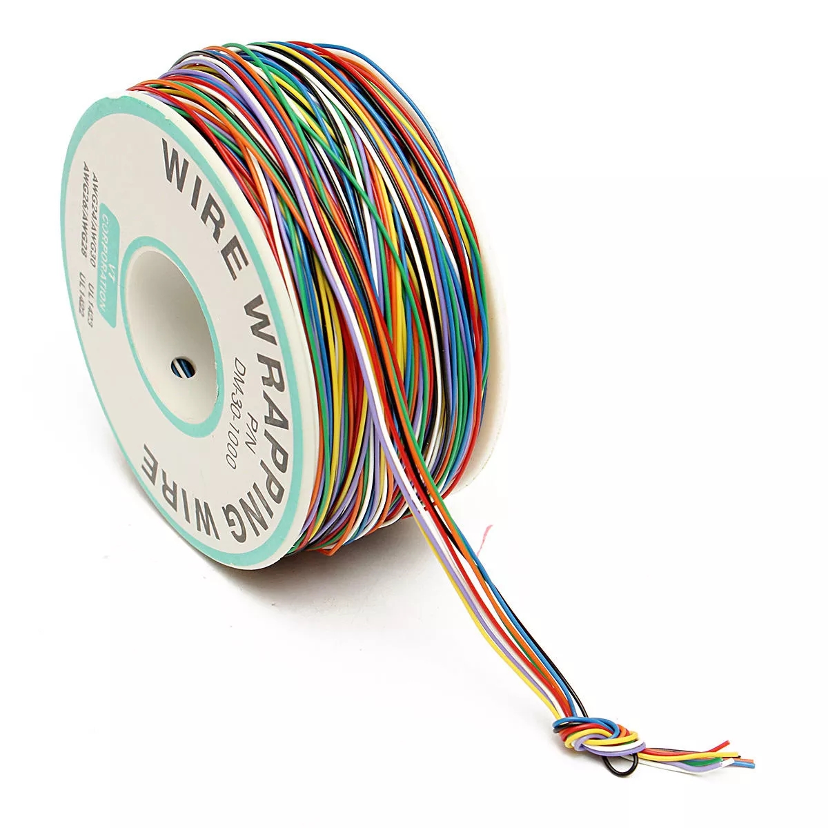 2Pcs-DANIU-250M-8-Wire-Colored-Insulated-PN-B-30-1000-30AWG-Wire-Wrapping-Cable-Wrap-Reel-1597179-1