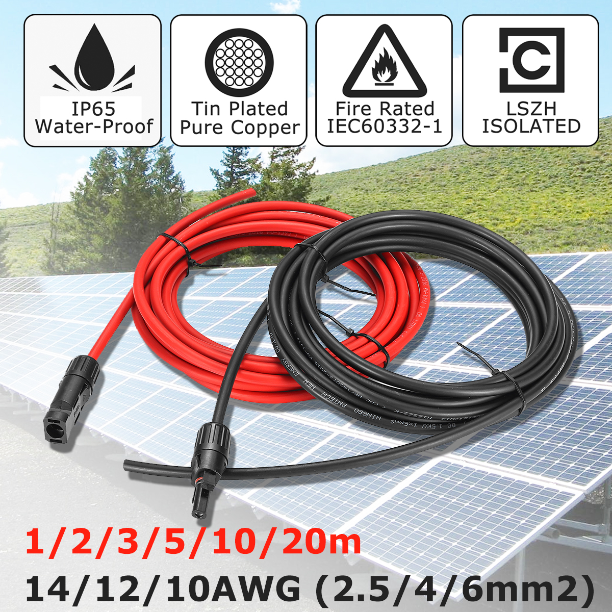 33A--1235M-25mmsup2-14AWG-Eternal-53mm-Solar-Panel-Extension-Cable-Wire-MC4-Connector-Copper-Wire-So-1479415-1