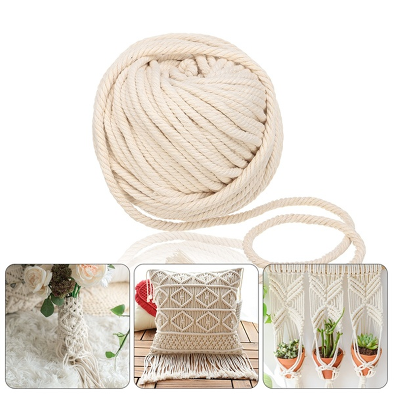 6mm-Natural-Cotton-Cord-Twine-Braided-Rope-Cord-Sash-String-Craft-Macrame-1722486-10