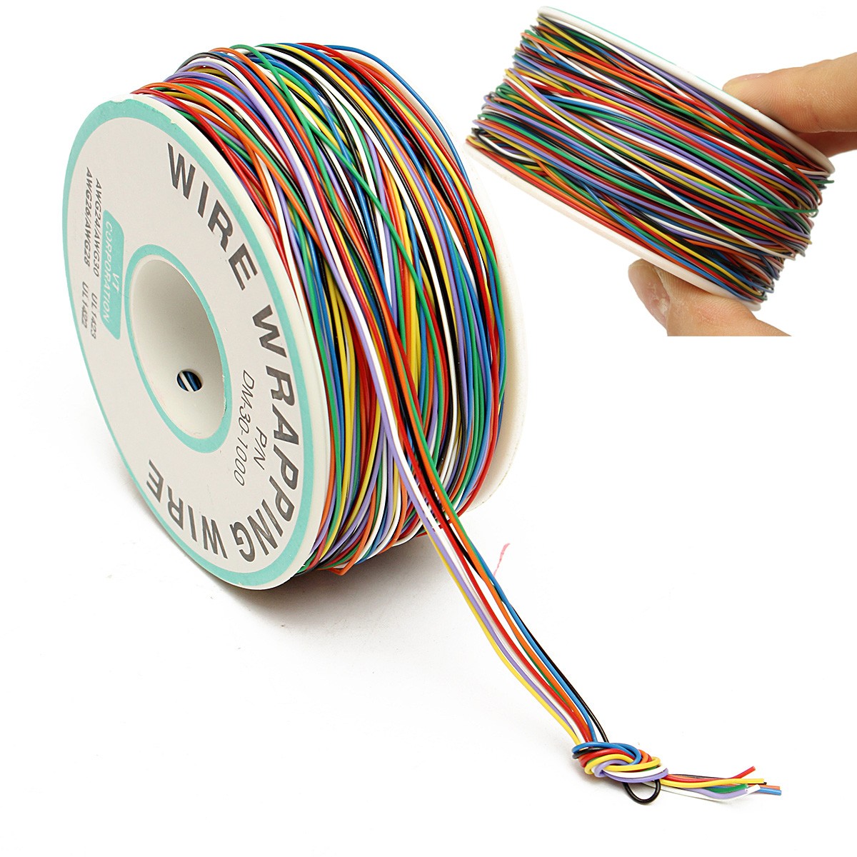 DANIU-250M-8-Wire-Colored-Insulated-PN-B-30-1000-30AWG-Wire-Wrapping-Cable-Wrap-Reel-1081298-9