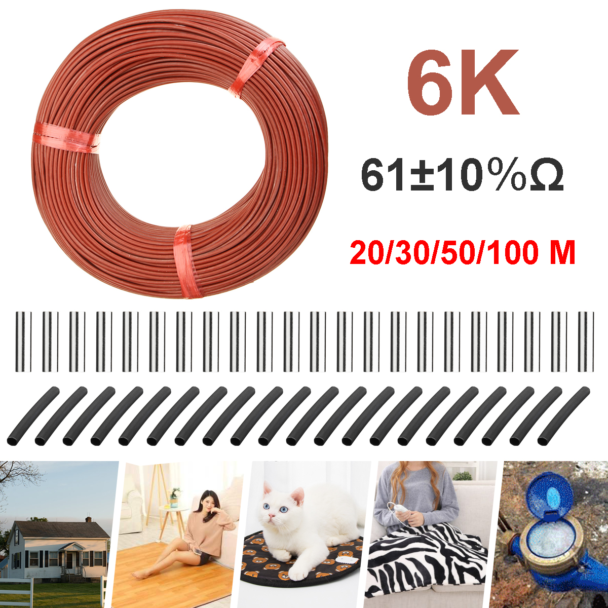 Heating-Wire-Cable-Carbon-Fiber-Floor-Wire-Warm-Home-6K-25W--M-Silicone-Rubber-1805745-1