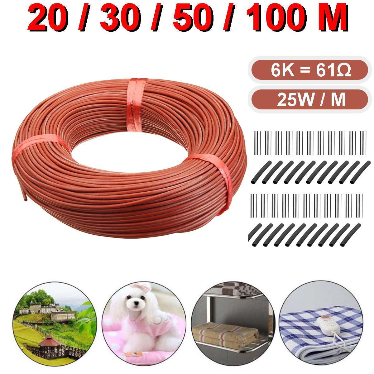 Heating-Wire-Cable-Carbon-Fiber-Floor-Wire-Warm-Home-6K-25W--M-Silicone-Rubber-1805745-2