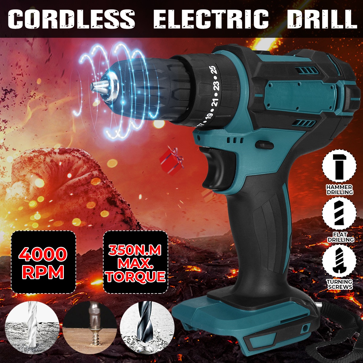 1013mm-Brushed-Electric-Drill-Impact-Drill-Hammer-Screwdriver-for-Makita-21V-Battery-1773143-2