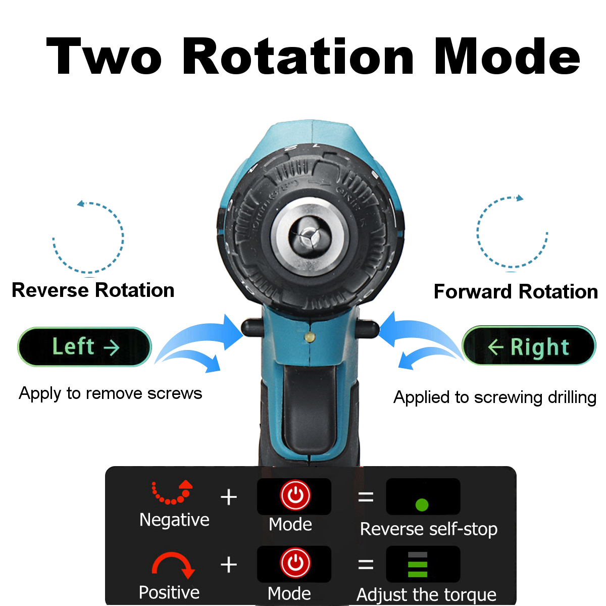 10mm-Chuck-520Nm-Cordless-Electric-Drill-Driver-Replacement-for-Makita-18V21V-Battery-1789711-5