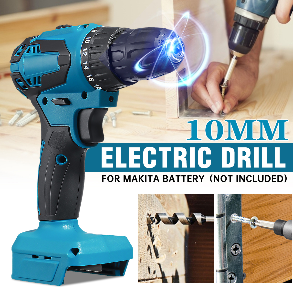 10mm-Rechargable-Electric-Drill-Screwdriver-1350RPM-2-Speed-Impact-Hand-Drill-Fit-Makita-Battery-1882944-3
