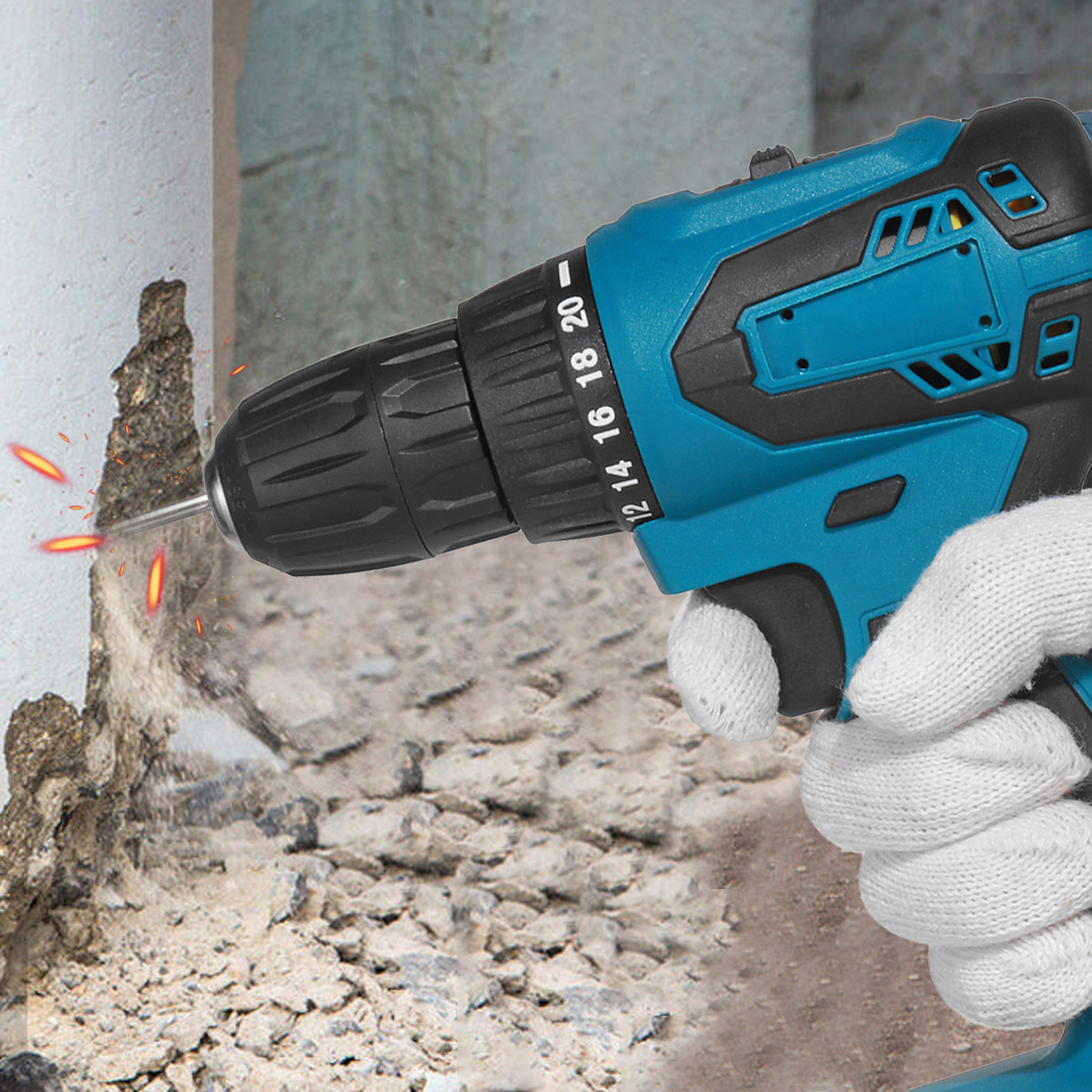 10mm-Rechargable-Electric-Drill-Screwdriver-1350RPM-2-Speed-Impact-Hand-Drill-Fit-Makita-Battery-1882944-6