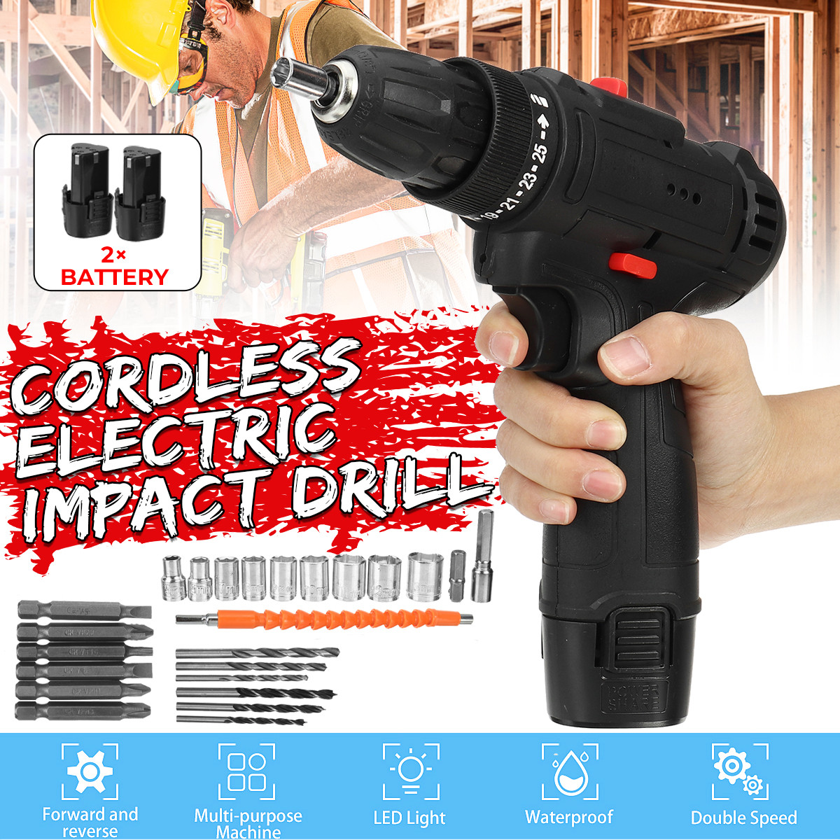 12V-LED-Cordless-Electric-Impact-Hammer-Drill-Rechargeable-Screwdriver-W-2pcs-Battery-1783496-1
