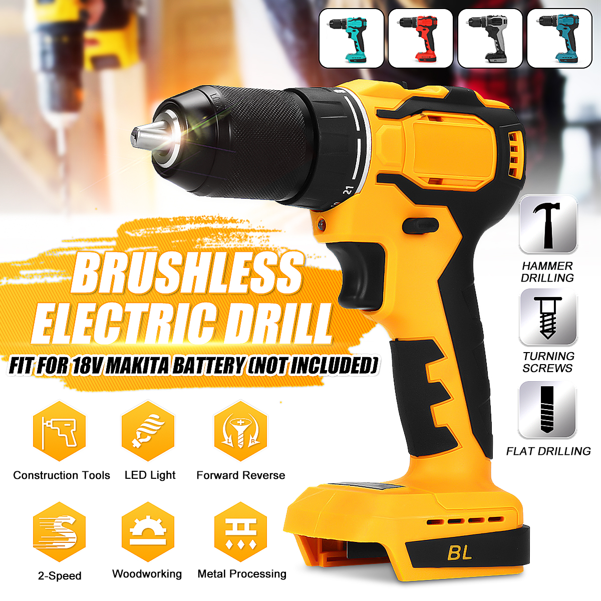 13mm-Chuck-520Nm-Cordless-Impact-Drill-Driver-Replacement-for-Makita-18V-Battery-1773145-2