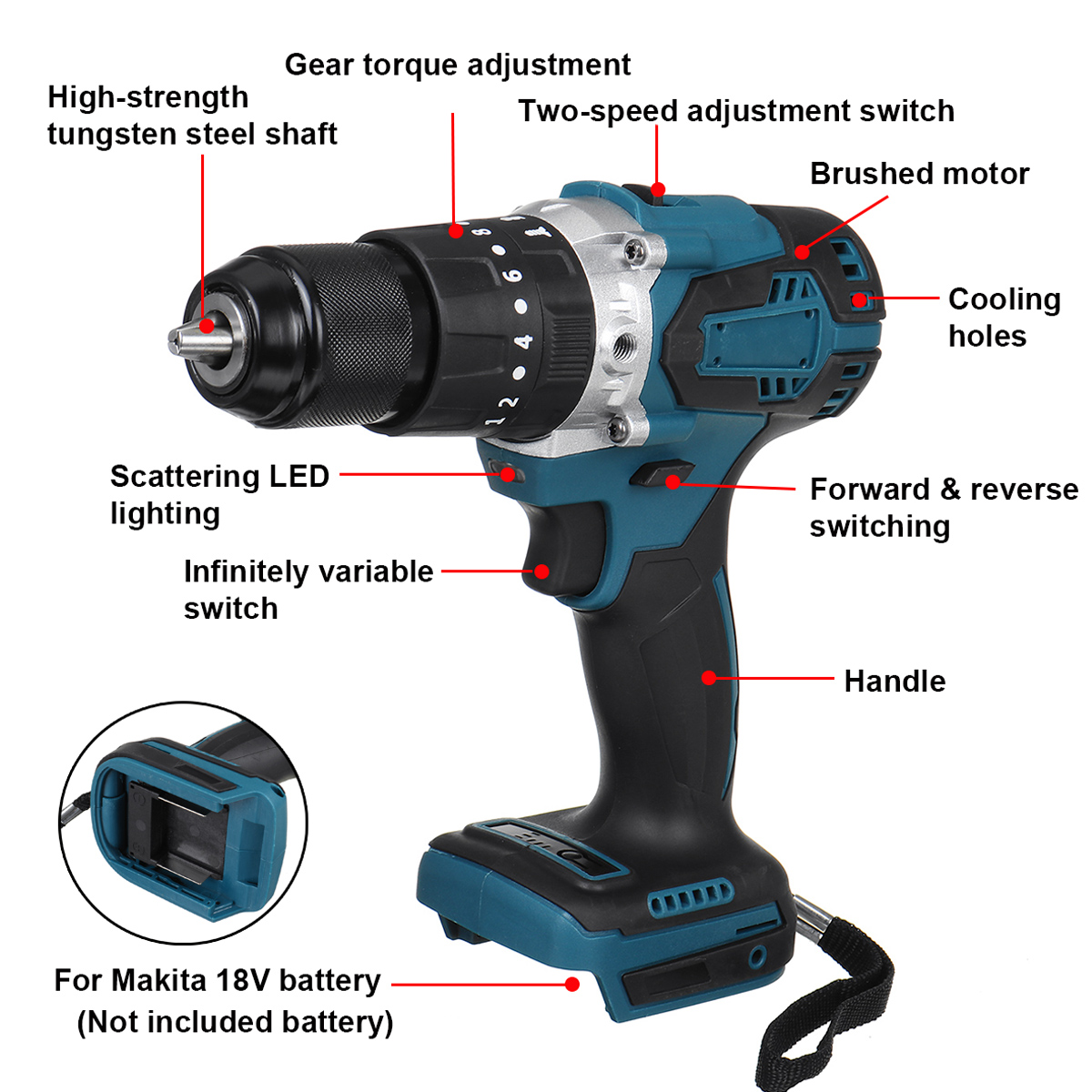 13mm-Chuck-Brushless-Cordless-Electric-Impact-Drill-Hammer-Screwdriver-For-Makita-18V-Battery-1855970-5