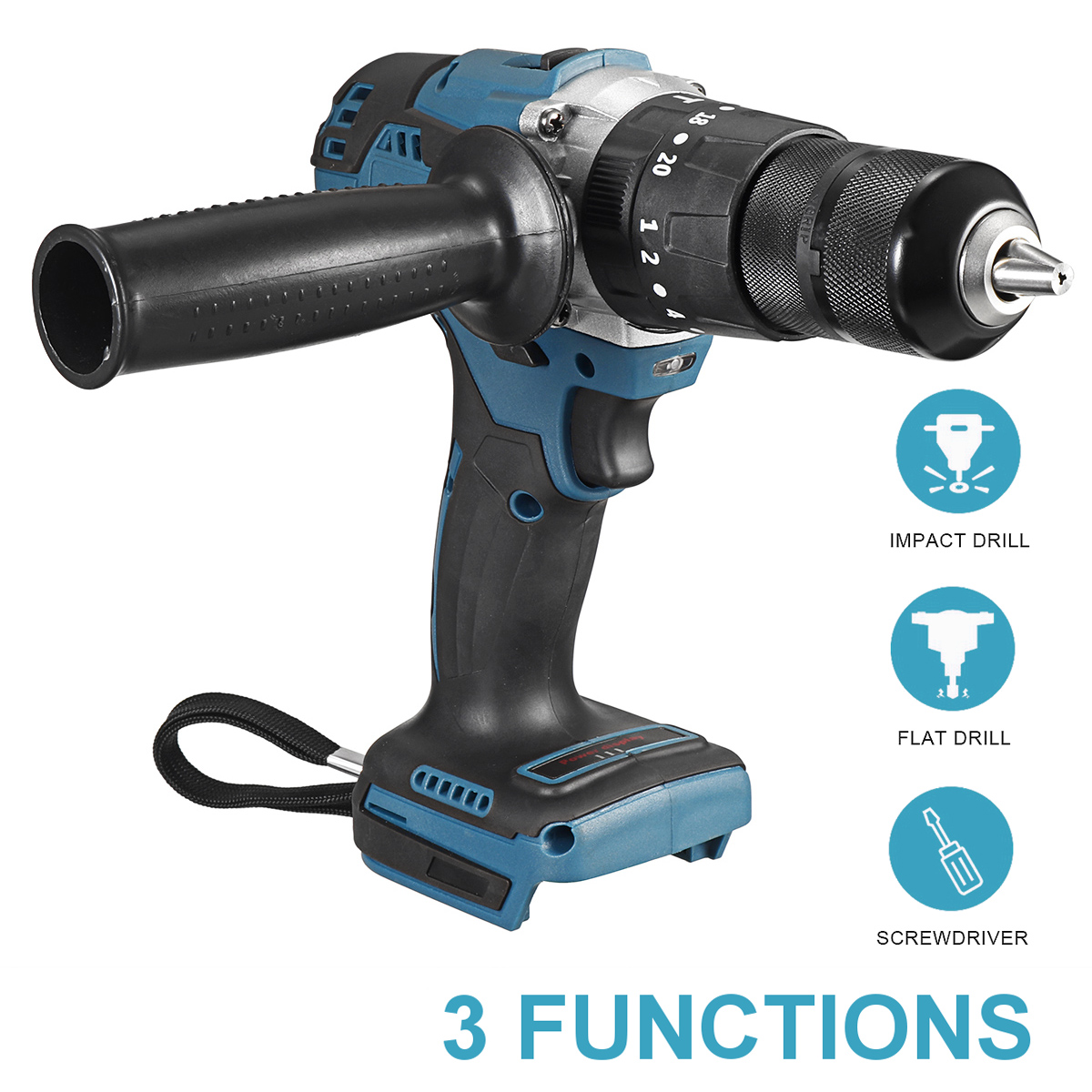 13mm-Chuck-Self-Lock-3-In-1-Brushless-Electric-Drill-20-Torque-2-Speed-Rechargeable-Power-Drills-Dri-1880980-2