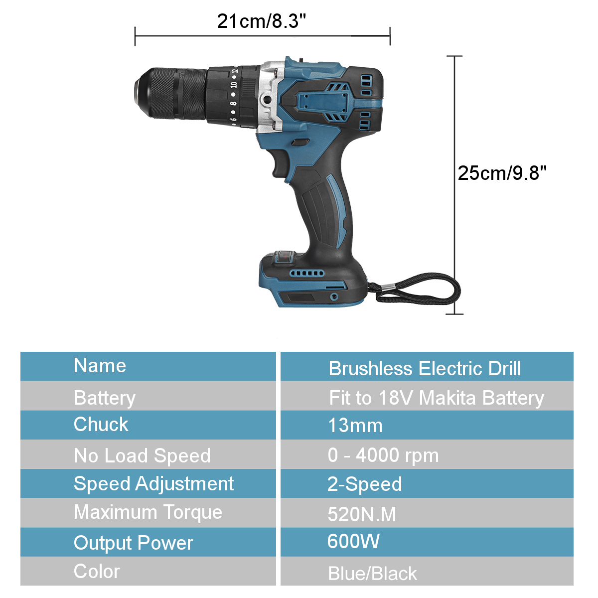 13mm-Chuck-Self-Lock-3-In-1-Brushless-Electric-Drill-20-Torque-2-Speed-Rechargeable-Power-Drills-Dri-1880980-12