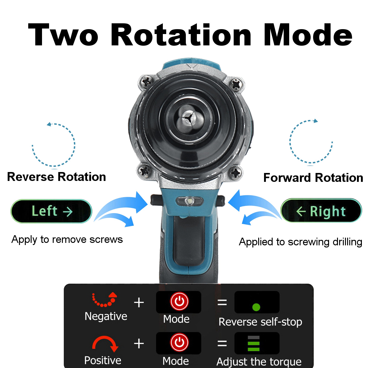 13mm-Chuck-Self-Lock-3-In-1-Brushless-Electric-Drill-20-Torque-2-Speed-Rechargeable-Power-Drills-Dri-1880980-3