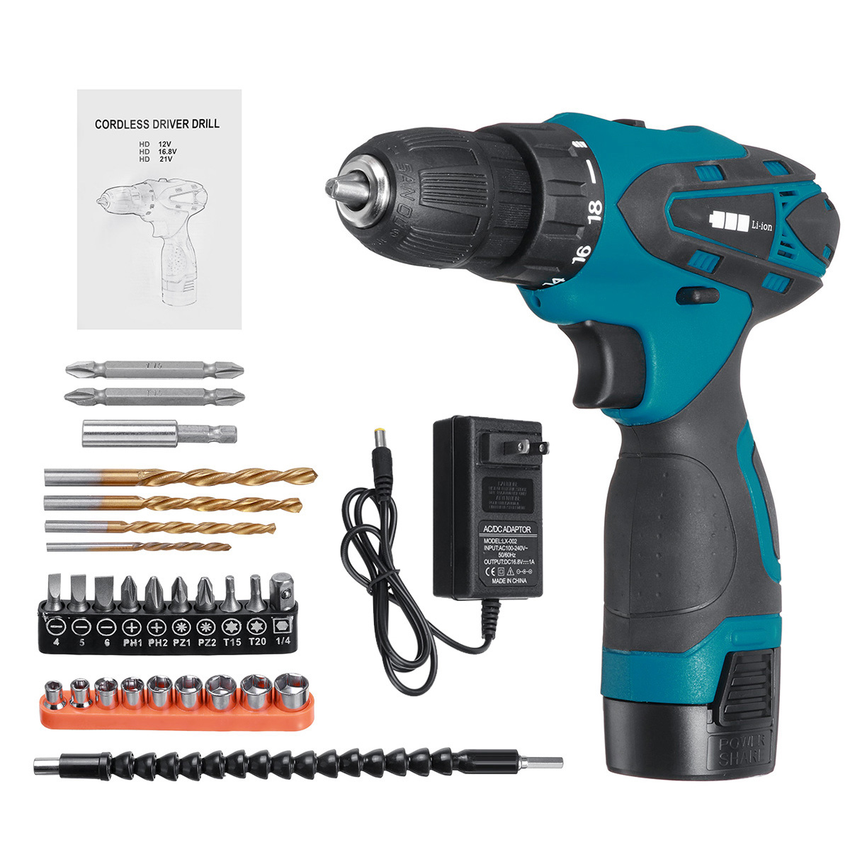 168V-Cordless-Electric-Drill-Driver-231-Torque-Multifuntional-Screwdriver-Power-Tool-W-Battery--Dril-1863336-7