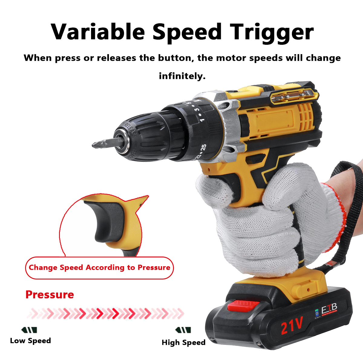 18500mAh-10mm-Cordless-Impact-Drill-Rechargeable-2-Speeds-LED-Electric-Drill-W-12pcs-Battery-1910512-11