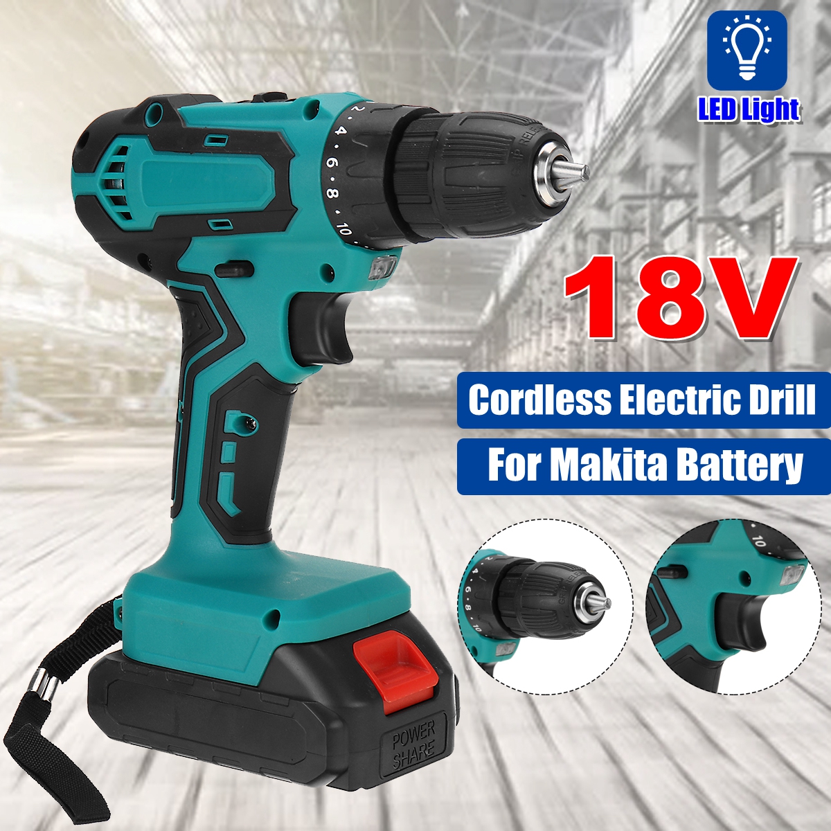 18V-Electric-Drill-10mm--Rechargeable-Cordless-Power-Drills-Adapted-To-Makita-Battery-With-1-Battery-1715109-3