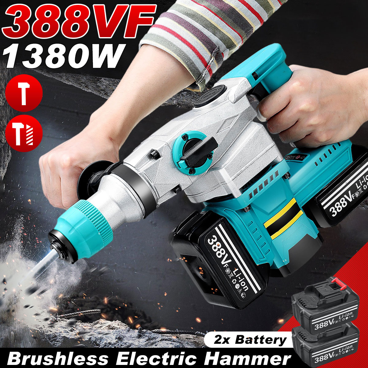 2000W-Brushless-Electric-Hammer-Heavy-Duty-Rechargeable-Impact-Drill-Multifunction-Hammer-W-2pcs-Bat-1879569-2