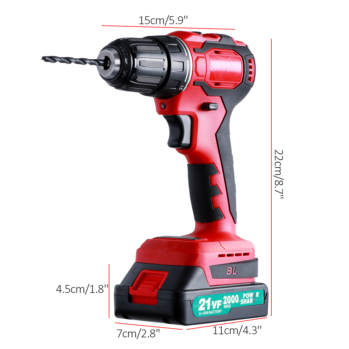 2000mAh-211NM-LED-Cordless-Electric-Drill-2-Speeds-Impact-Drill-W-None1pc2pcs-Battery-1785619-11