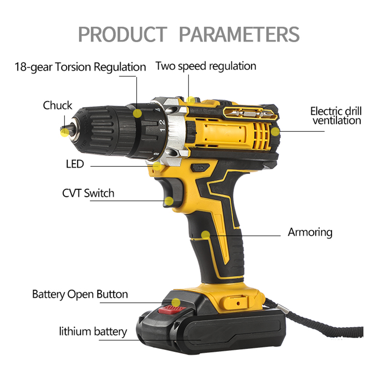 21V-Wireless-Rechargeable-Impact-Hammer-Drill-Electric-Screwdriver-W-Battery--Storage-Case-Screwing--1858203-5