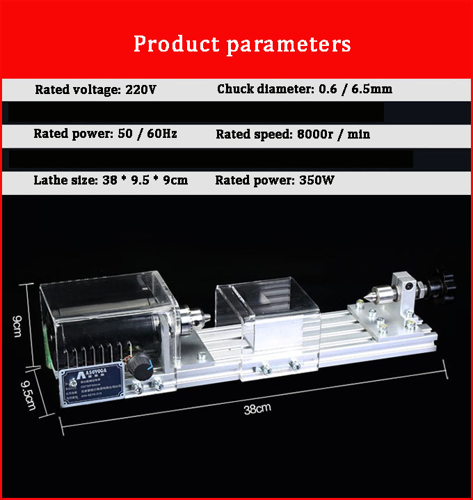 220V-350W-8000rmin-Mini-Lathe-Beads-Wood-Multi-function-Polishing-Machine-Woodworking-Lathe-1370401-2