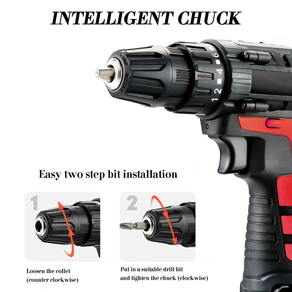 25-V-Drill-2-Speed-Electric-Cordless-Drill-Driver-with-Bits-Set-Batteries-1757270-8
