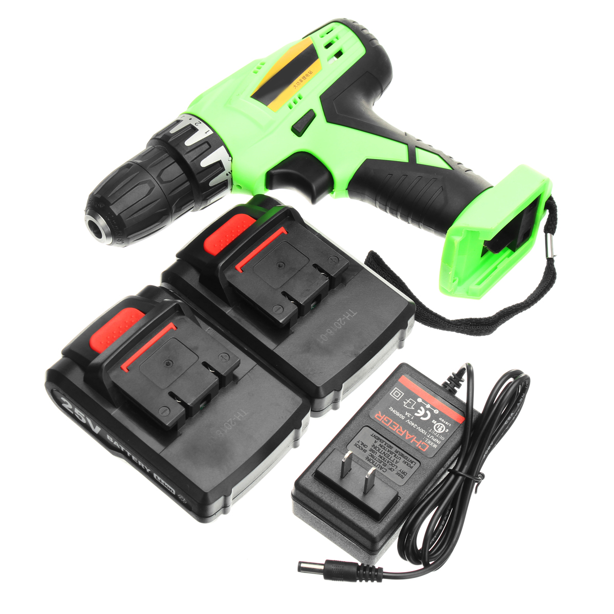 25V-Cordless-Power-Drill-2-Lithium-Ion-Battery-Rechargeable-Electric-Screwdriver-Kit-1275028-4