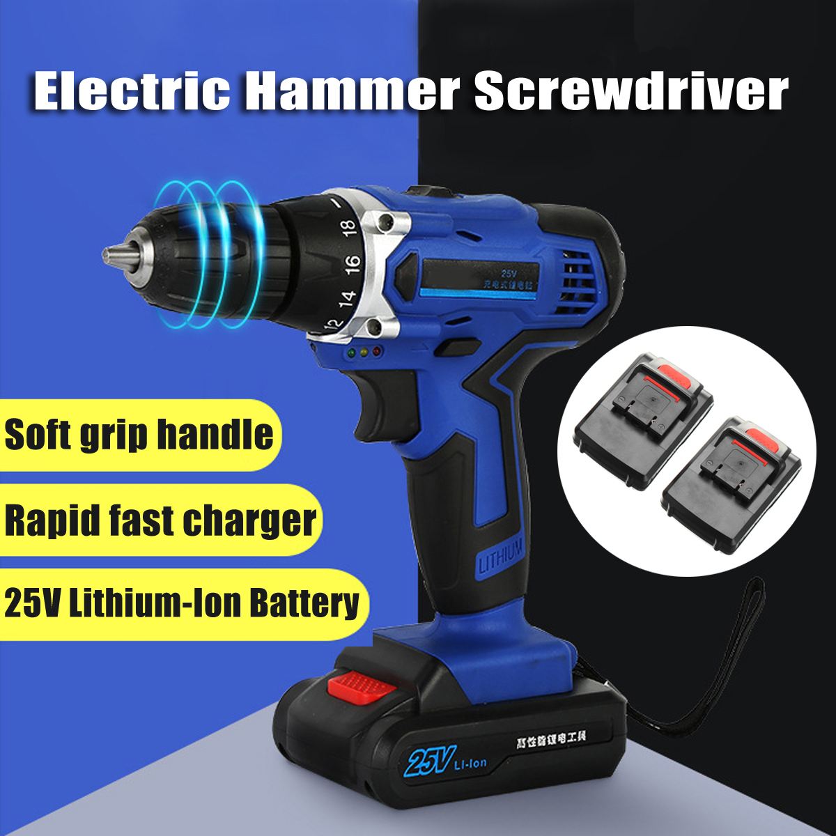25V-Rechargeable-Cordless-Drill-Lithium-Ion-Power-Screwdriver-With-2-Batteries-1-Charger-1280262-4