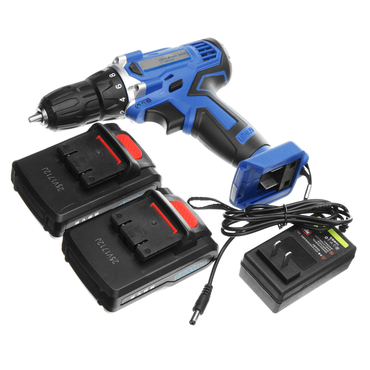 25V-Rechargeable-Cordless-Drill-Lithium-Ion-Power-Screwdriver-With-2-Batteries-1-Charger-1280262-8