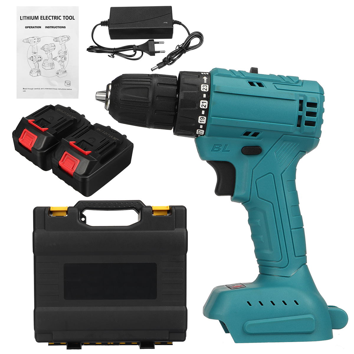 288VF-10mm-Electric-Drill-25-Gear-Torque-Adjustment-Switch-Stepless-Speed-W1pc2pc-Battery-AUEUUS-Plu-1914394-11