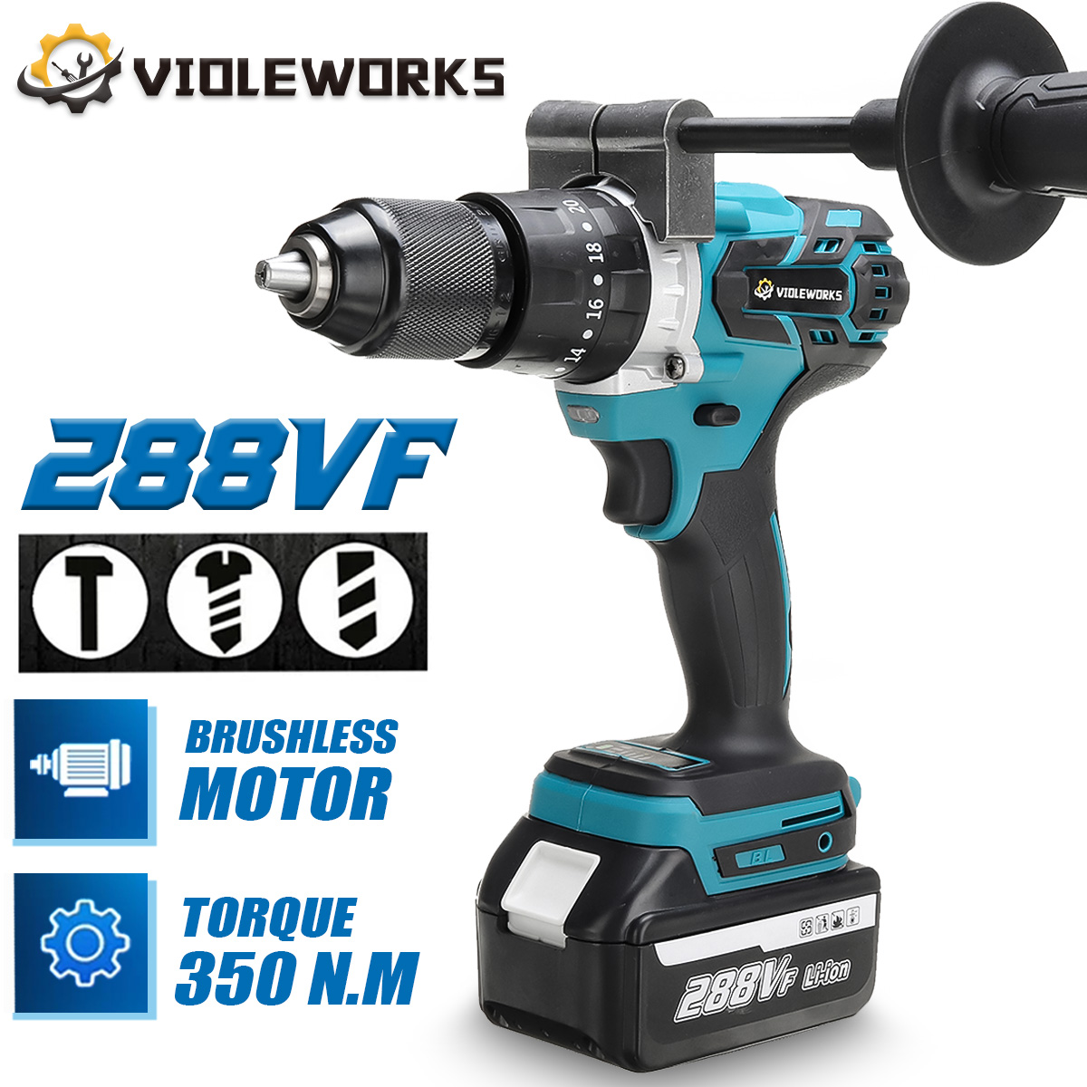 3-IN-1-288VF-Cordless-Drill-Electric-Screwdriver-Hammer-Impact-Drill-203-Torque-W-12pcs-Battery-1847556-1