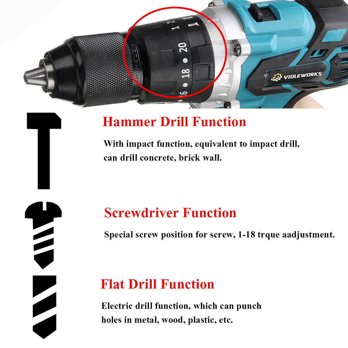3-IN-1-288VF-Cordless-Drill-Electric-Screwdriver-Hammer-Impact-Drill-203-Torque-W-12pcs-Battery-1847556-3