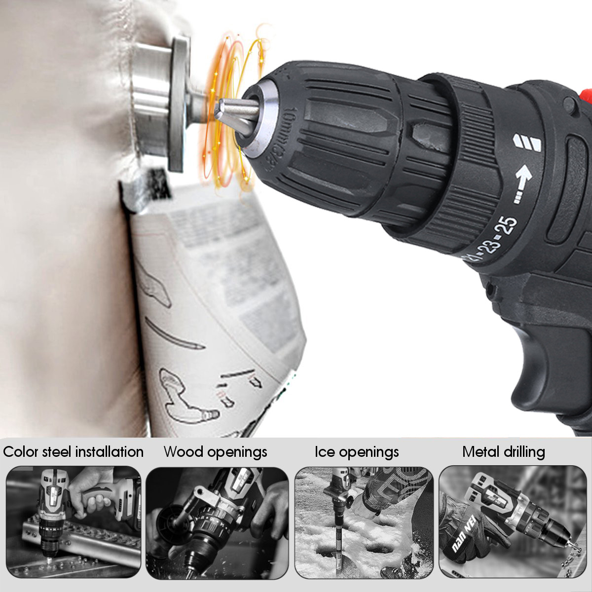 3-in-1-12V-Cordless-Electric-Impact-Hammer-Drill-Screwdriver-Metal-Wood-Drilling-Tool-W-2pcs-Battery-1787626-7