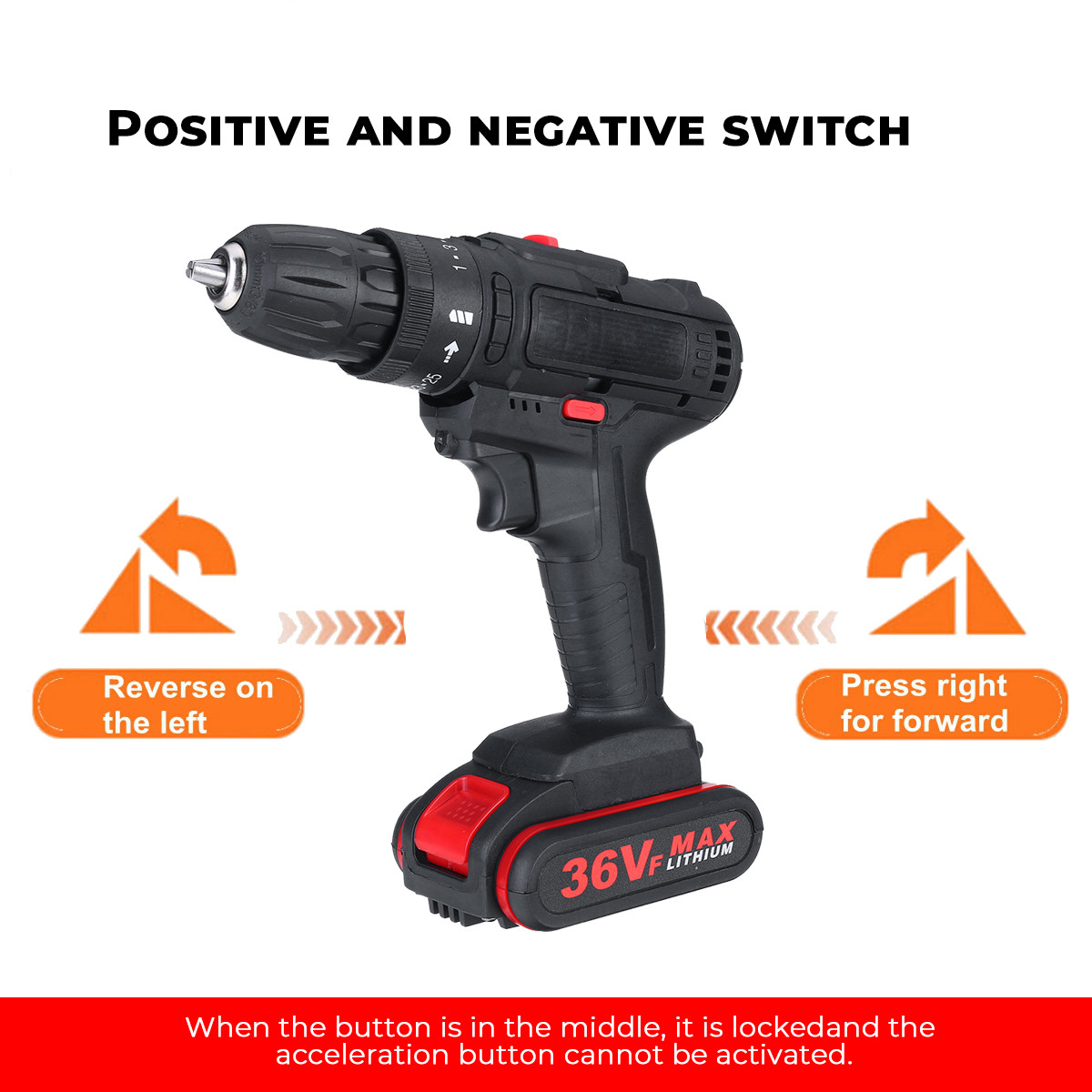 3-in-1-36V-550W-Cordless-Electric-Impact-Hammer-Drill-Screwdriver-2-Speeds-W-2pcs-Battery-1783991-4
