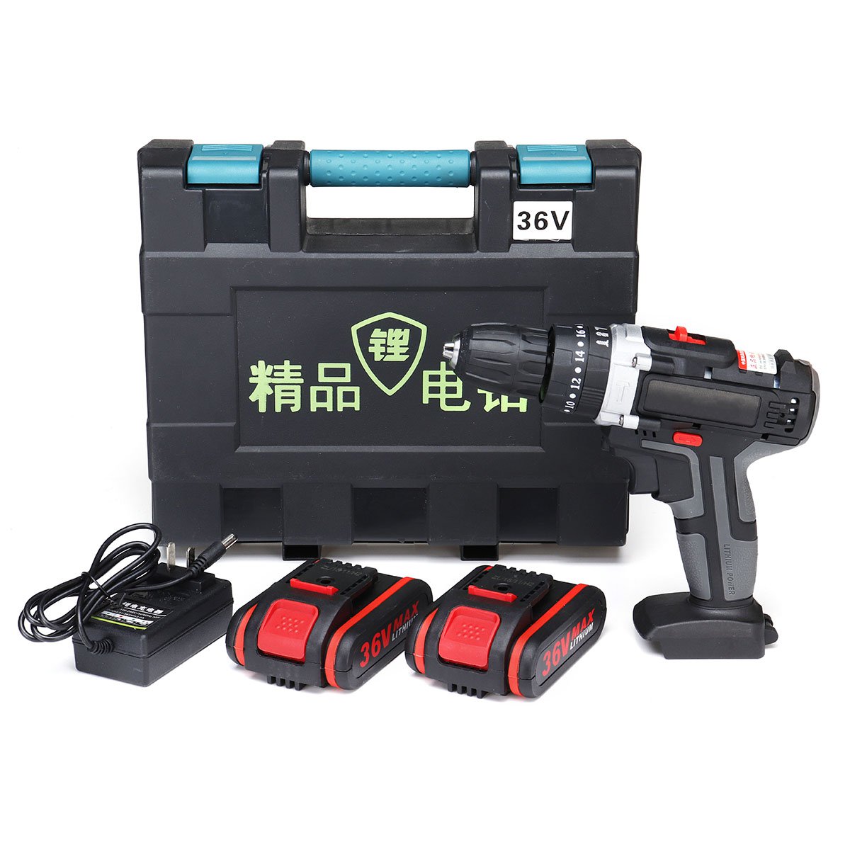 36V-Cordless-Lithium-Electric-Drill-Impact-Power-Drills-28Nm-3000mAh-183-Torque-Stage-Drill-Tools-1404353-9