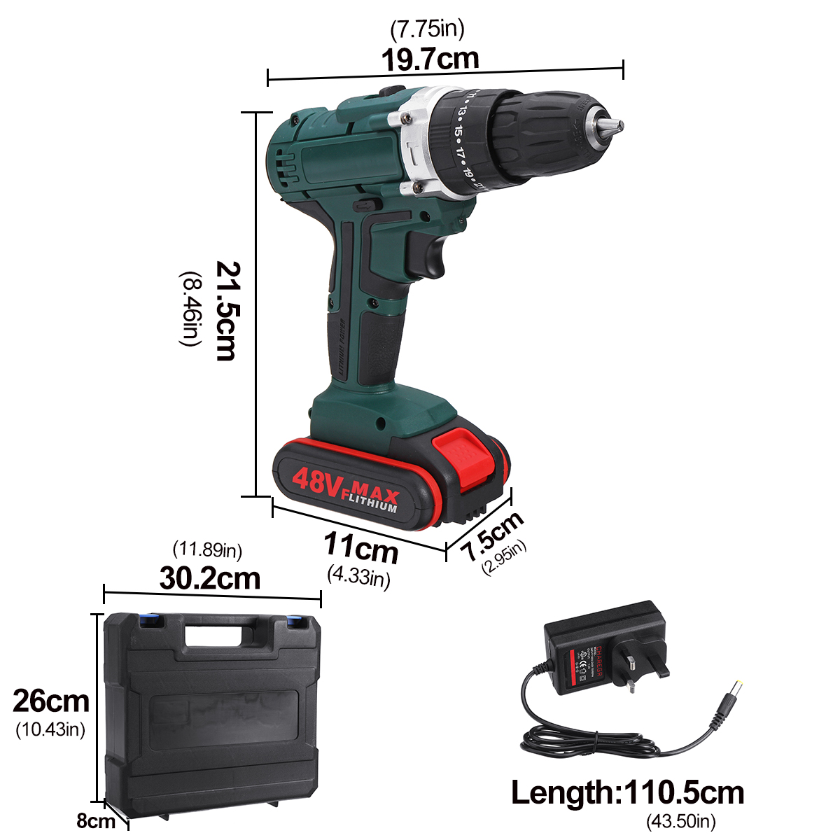 48V-2-Speed-Power-Drills-Cordless-Electric-Drill-6500mAh-253-Torque-Drilling-Tool-1553638-4