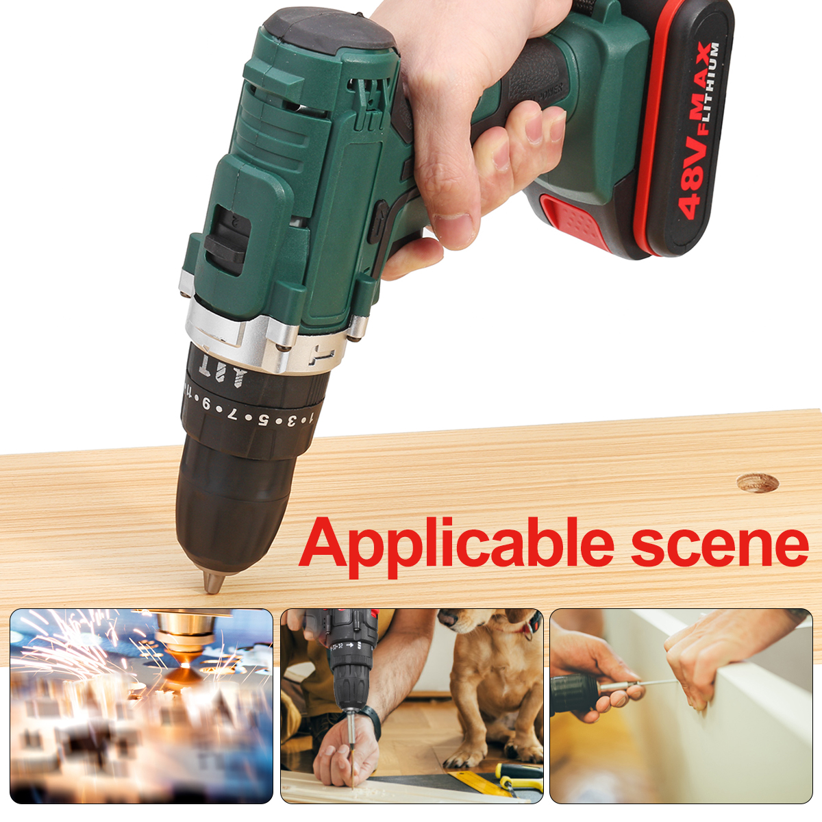 48V-2-Speed-Power-Drills-Cordless-Electric-Drill-6500mAh-253-Torque-Drilling-Tool-1553638-6