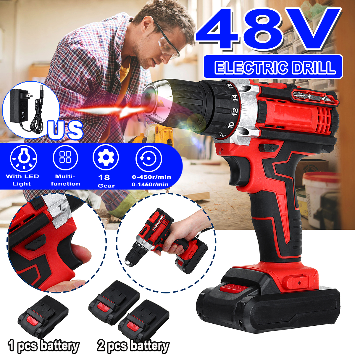 48V-50-60Hz-Electric-Drill-18-Gear-Torque-Power-Drills-ForwardReverse-Switch-25-28Nm-Drilling-Tool-1599139-2