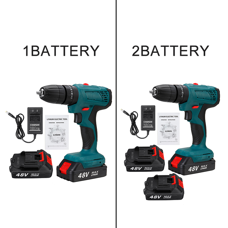 48V-Cordless-Electric-Drill-LED-Impact-Drill-253-Gears-w-1pc-or-2pcs-Battery-1797420-11