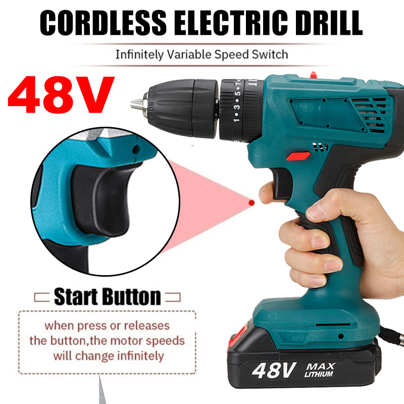 48V-Cordless-Electric-Drill-LED-Impact-Drill-253-Gears-w-1pc-or-2pcs-Battery-1797420-3