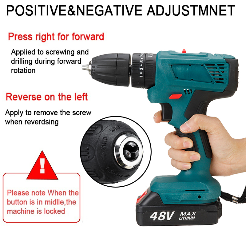 48V-Cordless-Electric-Drill-LED-Impact-Drill-253-Gears-w-1pc-or-2pcs-Battery-1797420-7