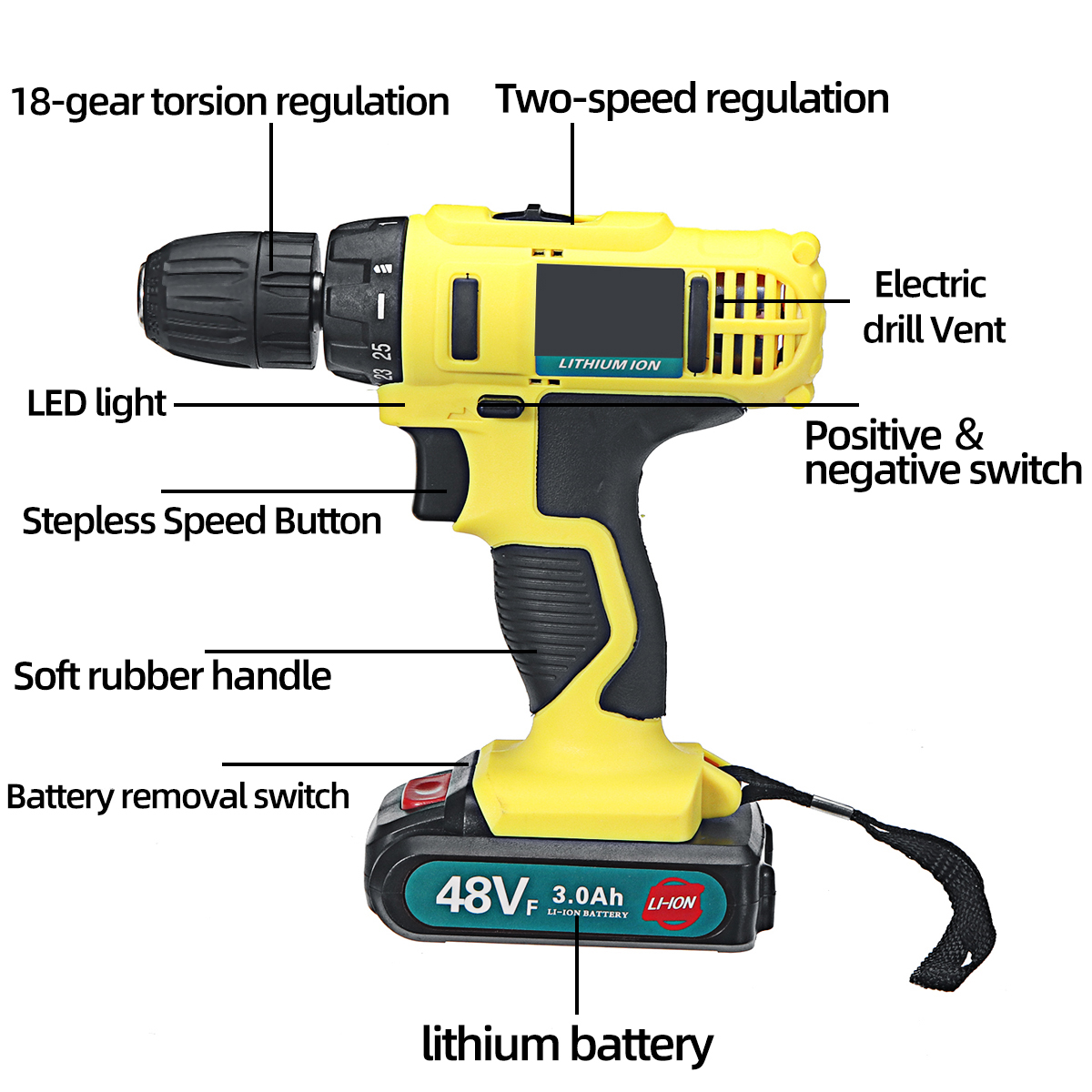 48V-Cordless-Rehcargeable-Impact-Wrench-LED-Hand-Drill-Driver-Torque-Tool-W-1pc-Battery-1767597-13