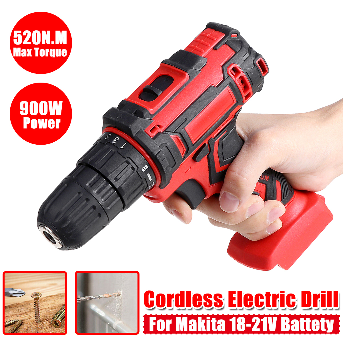 520NM-Cordless-Electric-Drill-Screwdriver-2-Speeds-Fit-For-Makita-18-21V-Battery-1749062-2