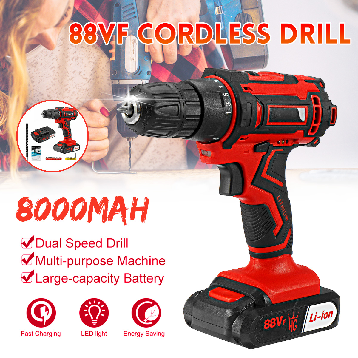 88VF-Cordless-Electric-Drill-Driver-251-Gears-Rechargeable-Screwdriver-W-12pcs-Battery--LED-Working--1847800-1