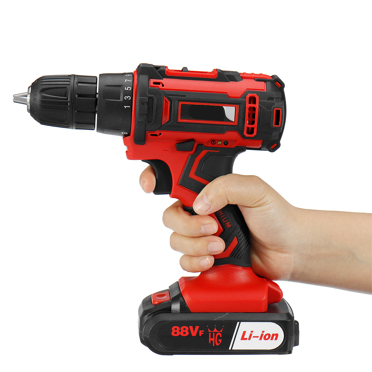 88VF-Cordless-Electric-Drill-Driver-251-Gears-Rechargeable-Screwdriver-W-12pcs-Battery--LED-Working--1847800-11