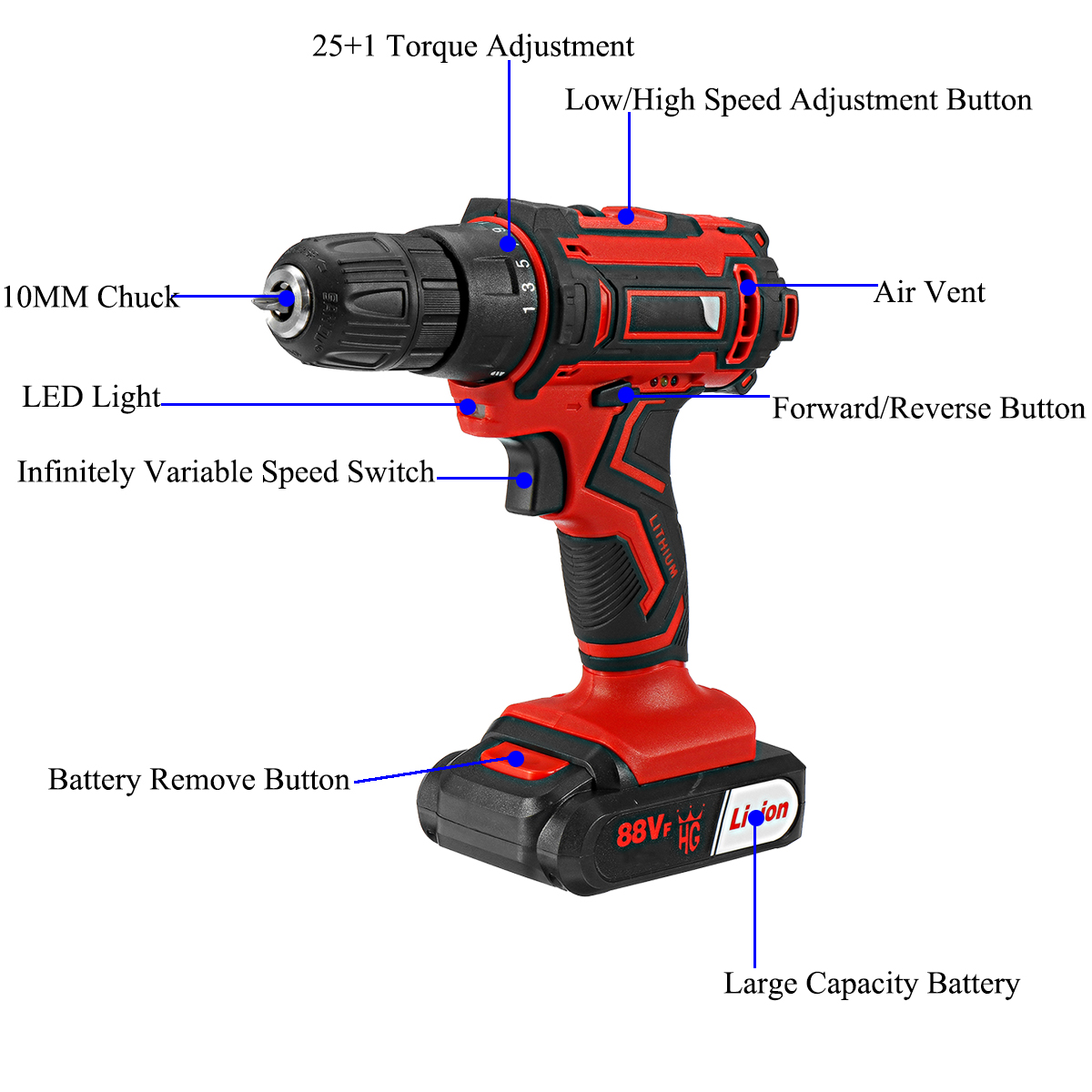 88VF-Cordless-Electric-Drill-Driver-251-Gears-Rechargeable-Screwdriver-W-12pcs-Battery--LED-Working--1847800-7
