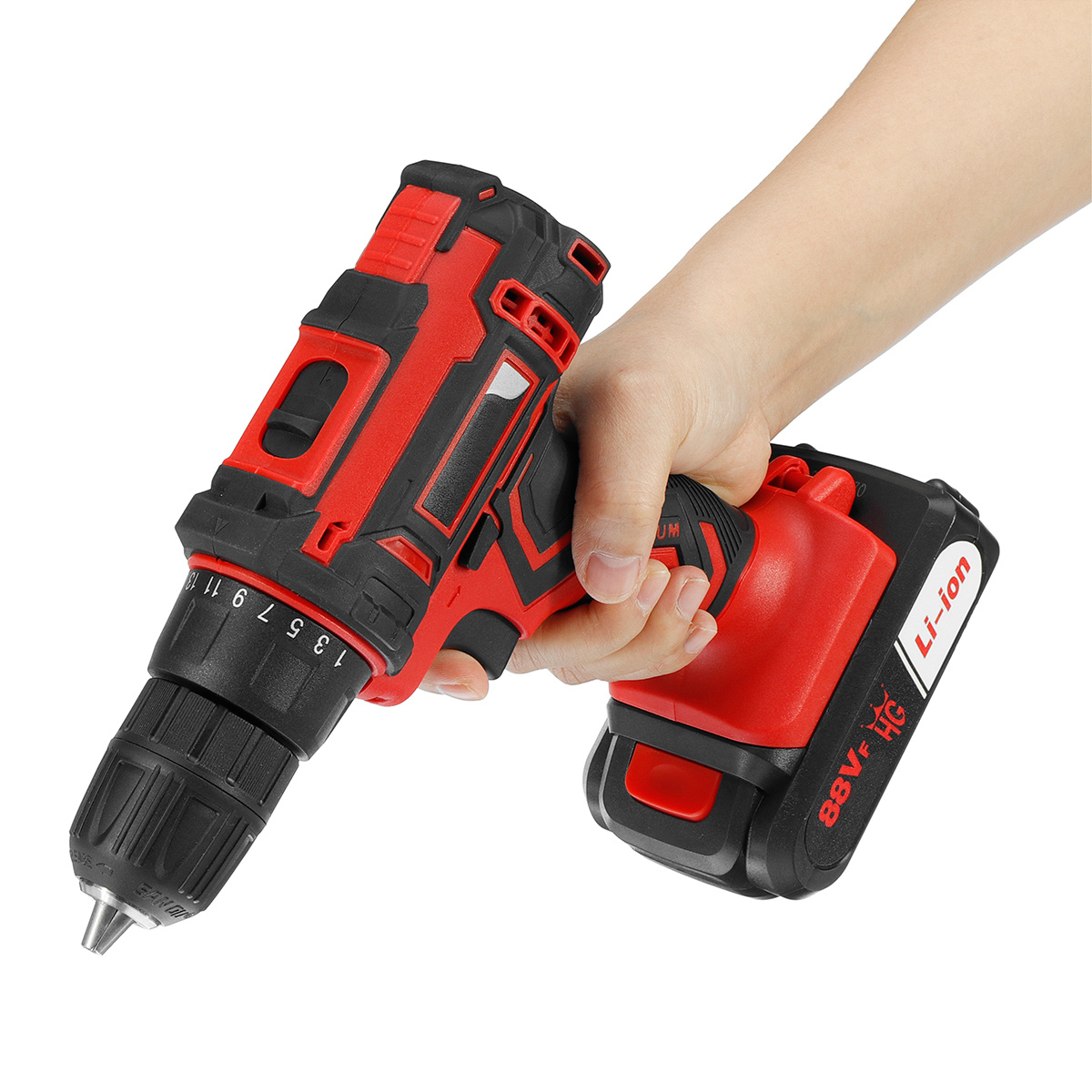 88VF-Cordless-Electric-Drill-Driver-251-Gears-Rechargeable-Screwdriver-W-12pcs-Battery--LED-Working--1847800-10