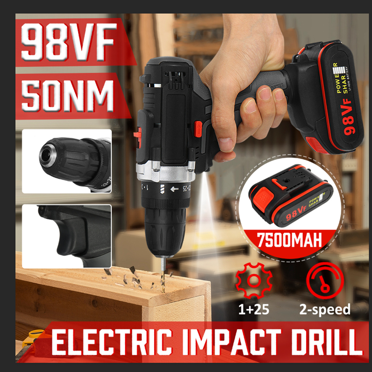 98VF-Rechargeable-Electric-Cordless-Impact-Drill-Screwdriver-251-Torque-LED-1569430-2