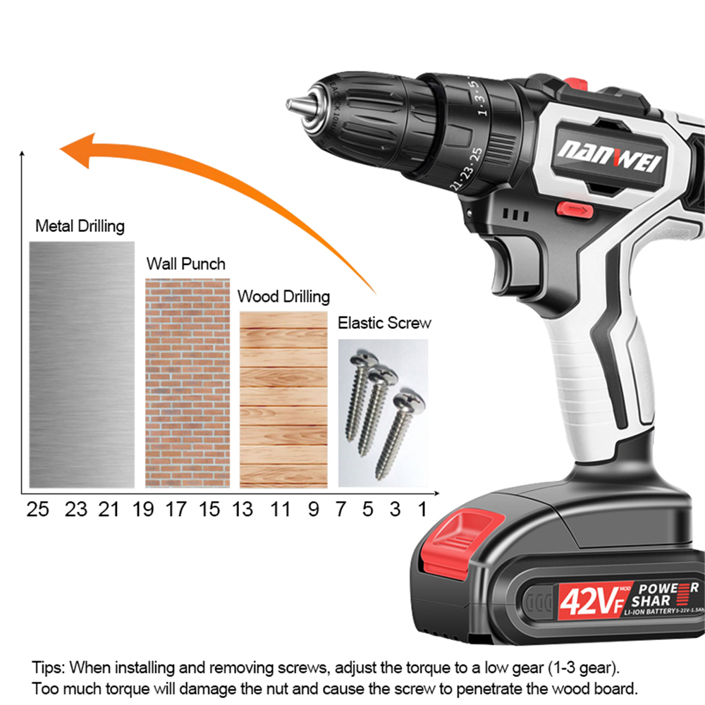 Nanwei-21V-Brushless-Impact-Power-Drill-35NM-Li-ion-Rechargeable-Electric-Flat-Drill-Screw-Driver-2--1695400-1